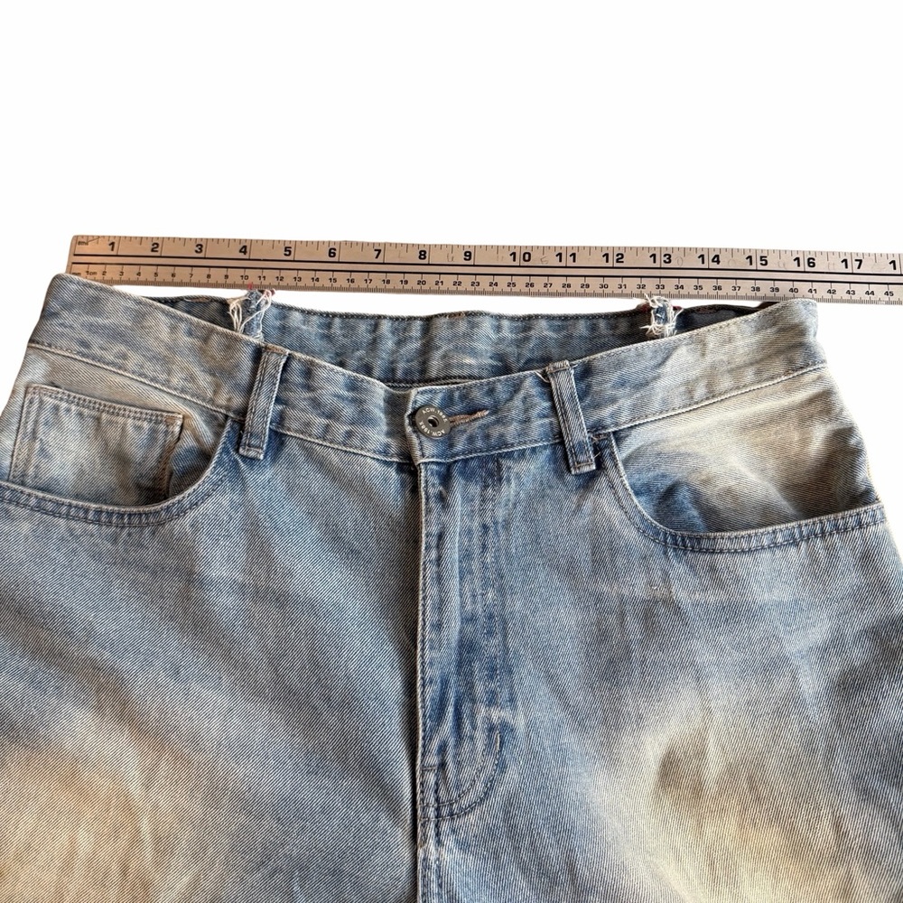 PARIS RUNWAY SAMPLE Men's SKINNY Fit Blue Jeans HIGHLY DISTRESSED - Picture 8 of 10